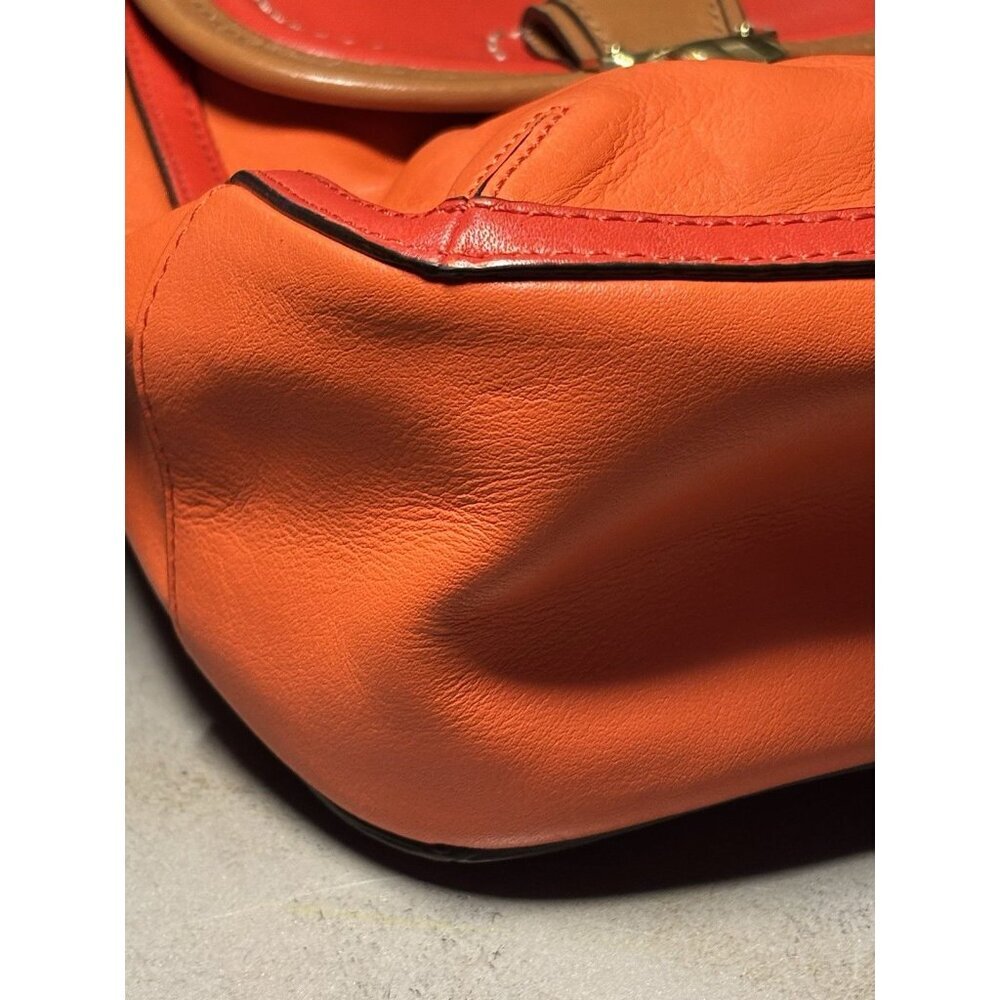Coach Poppy Large Dylan Satchel‎ Purse Handbag Shoulder Crossbody Leather - Picture 7 of 16